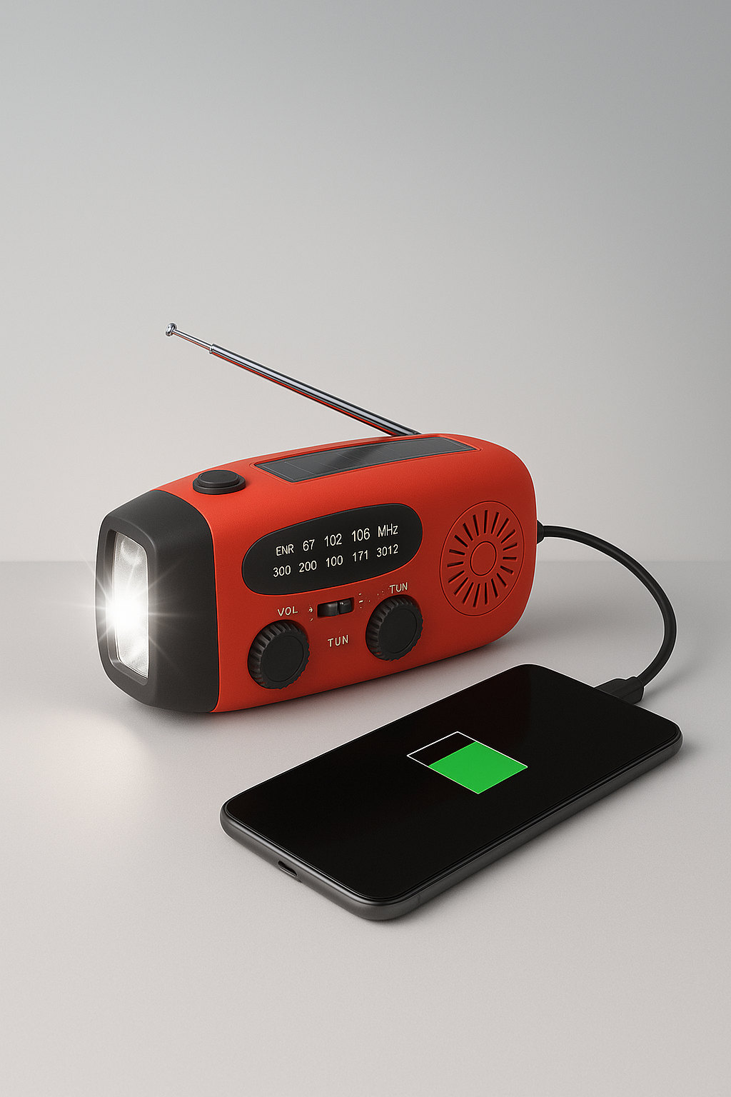 Power Lite™ | 3-in-1 Noodradio, Zaklamp & Powerbank